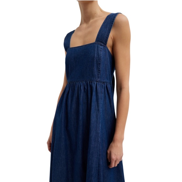Tibi Light Weight Stone Wash Sculpted Dress Dark Enzyme Wash Size 6 NWT - Picture 6 of 16